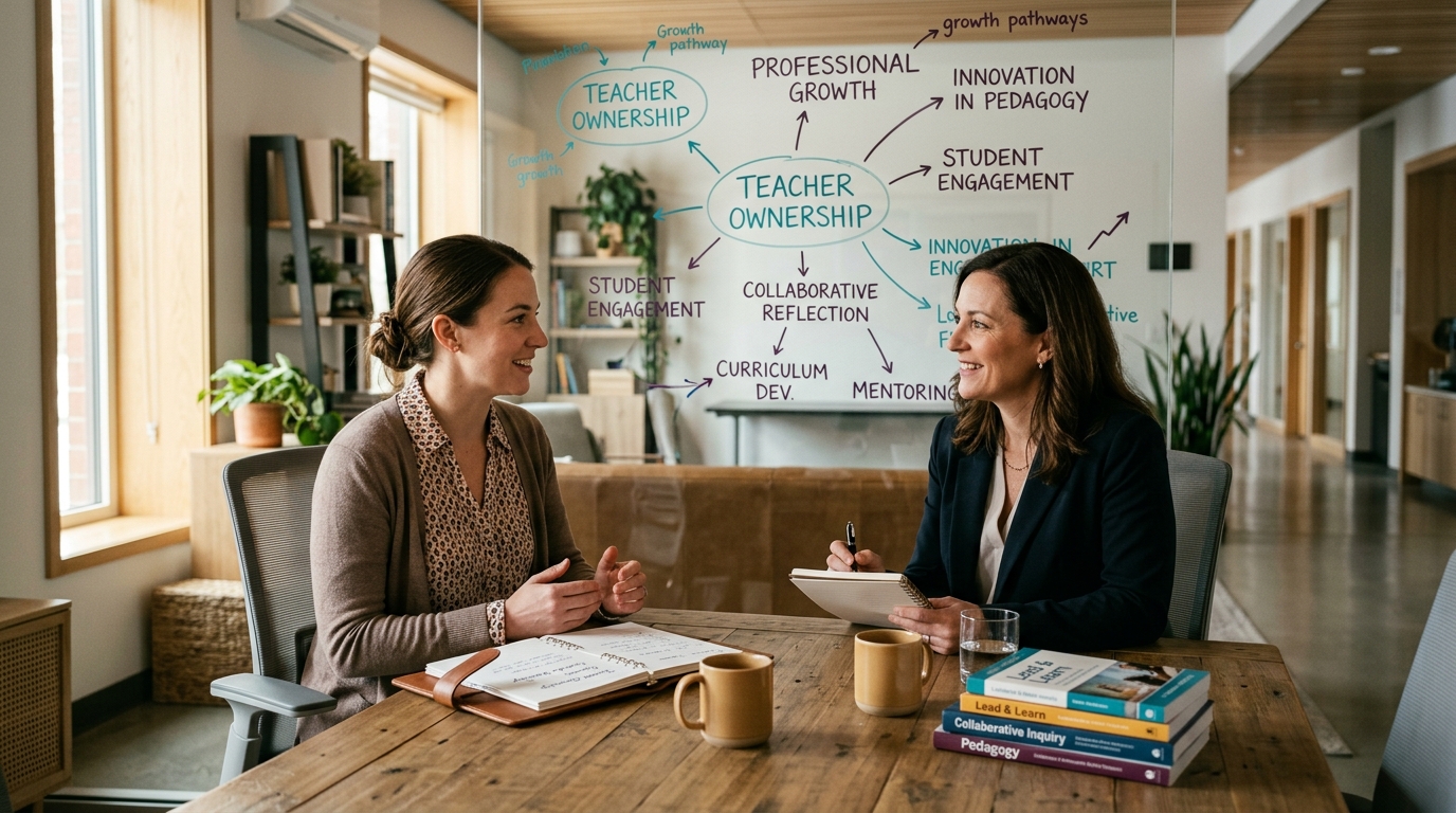 Wie is eigenaar van het ontwikkelproces? De school of de leerkracht zelf?